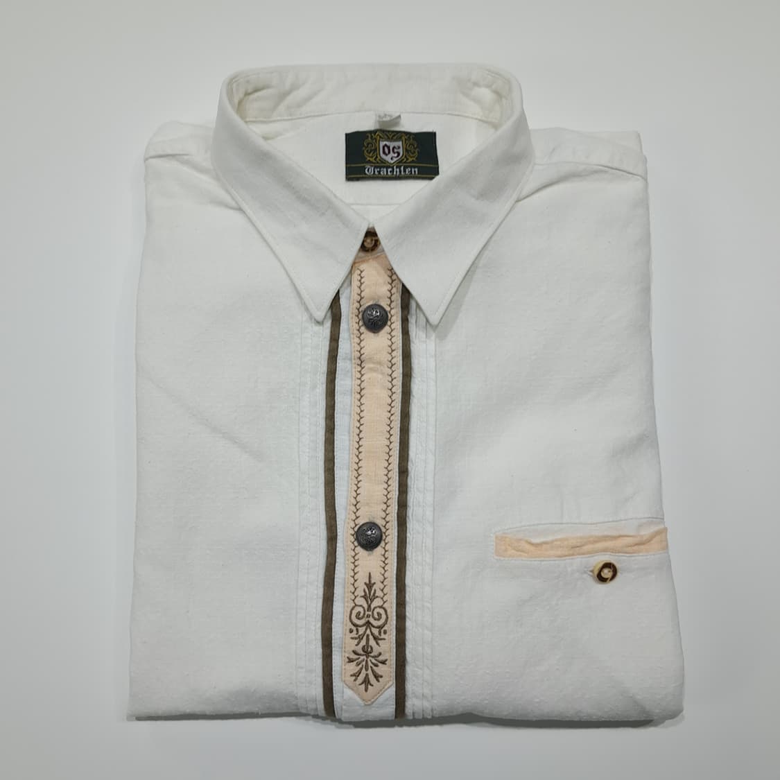 CL969 2XL OS 독일 트라흐텐 바바리안 알펜 화이트 셔츠 남방 상품이미지7