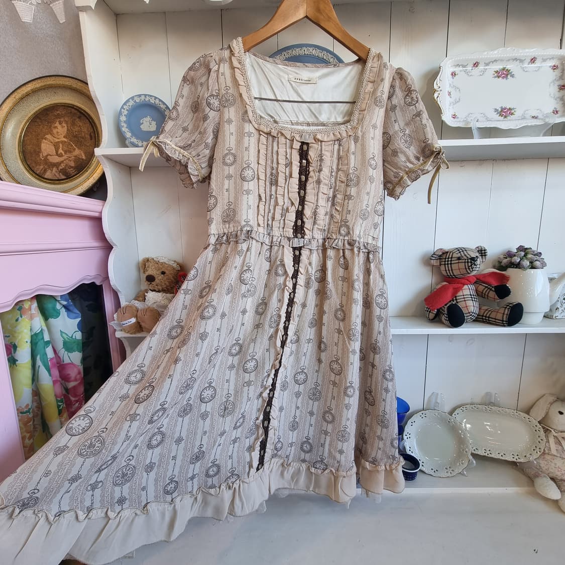 axes femme(액시즈팜) 앤틱 포켓워치 프릴 원피스 상품이미지3