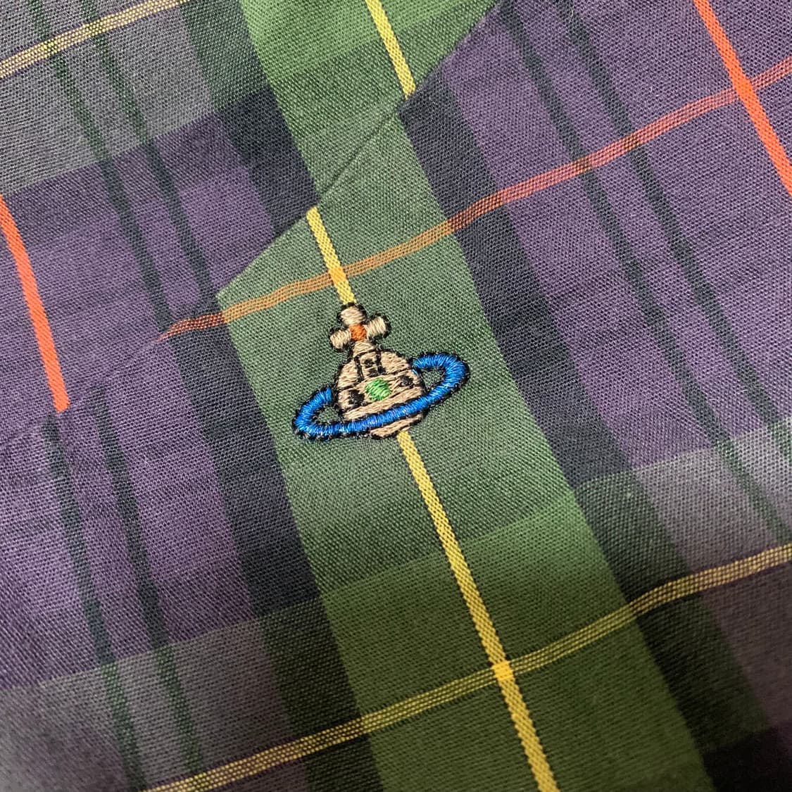 vivienne westwood man체크 비대칭 패치워크 셔츠 상품이미지7