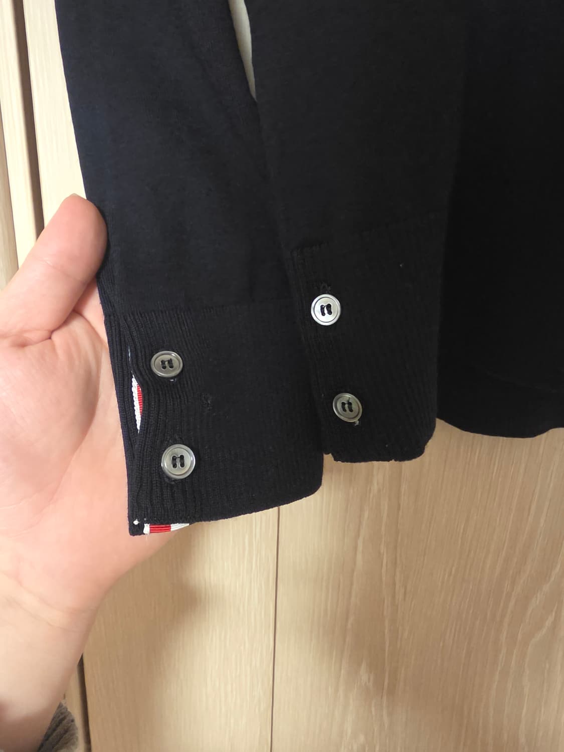 [2사이즈] 톰브라운 파인 메리노울 니트 네이비 상품이미지4