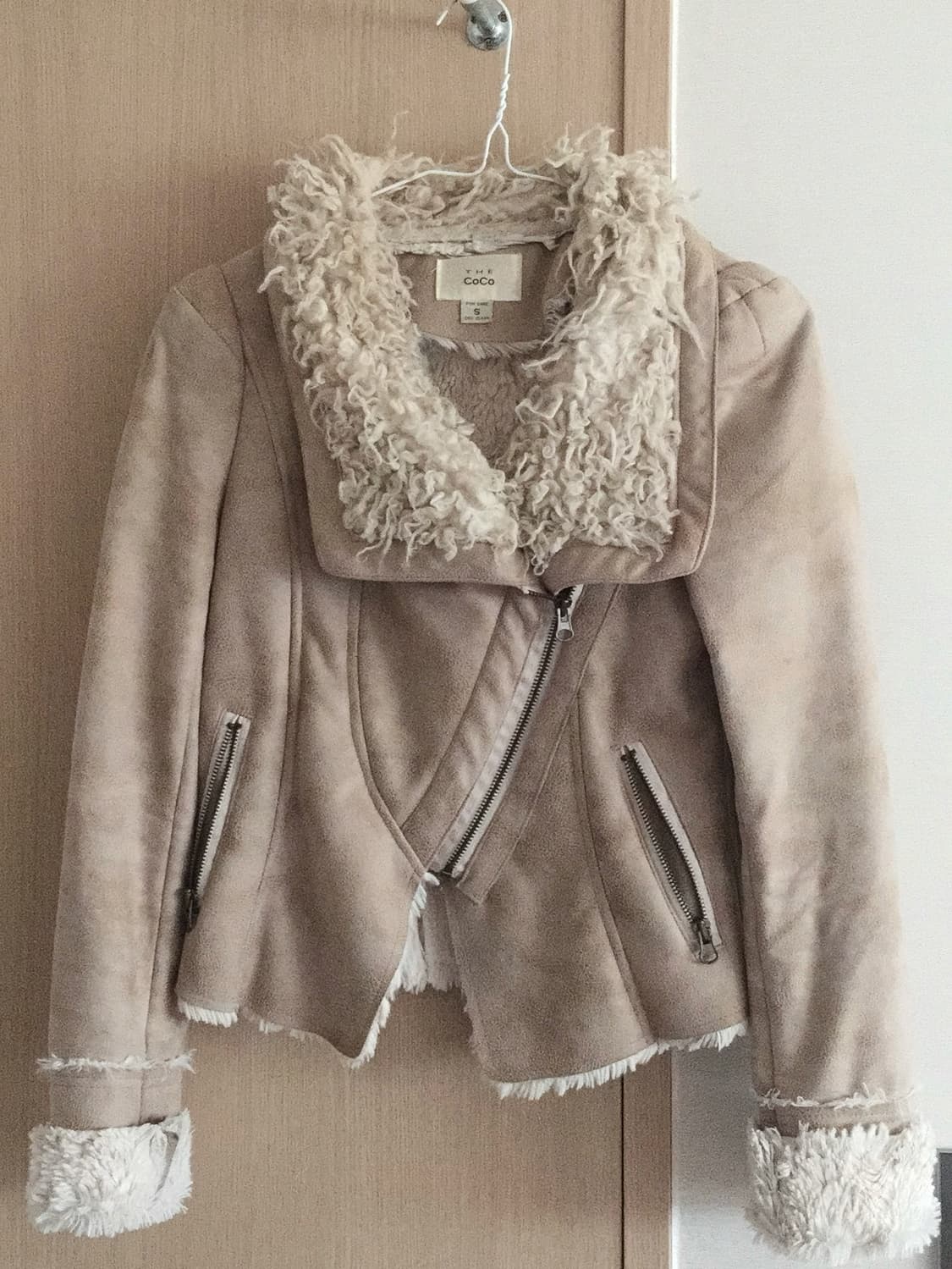 The coco Shearling-Style Biker Jacket 상품이미지1