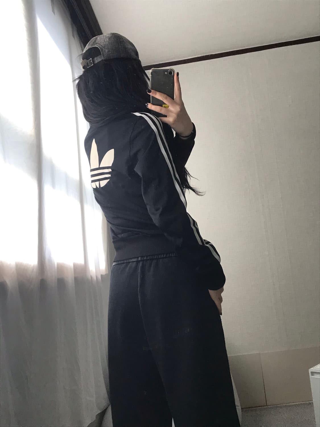 아디다스 블랙 딱붙핏 져지 상품이미지3