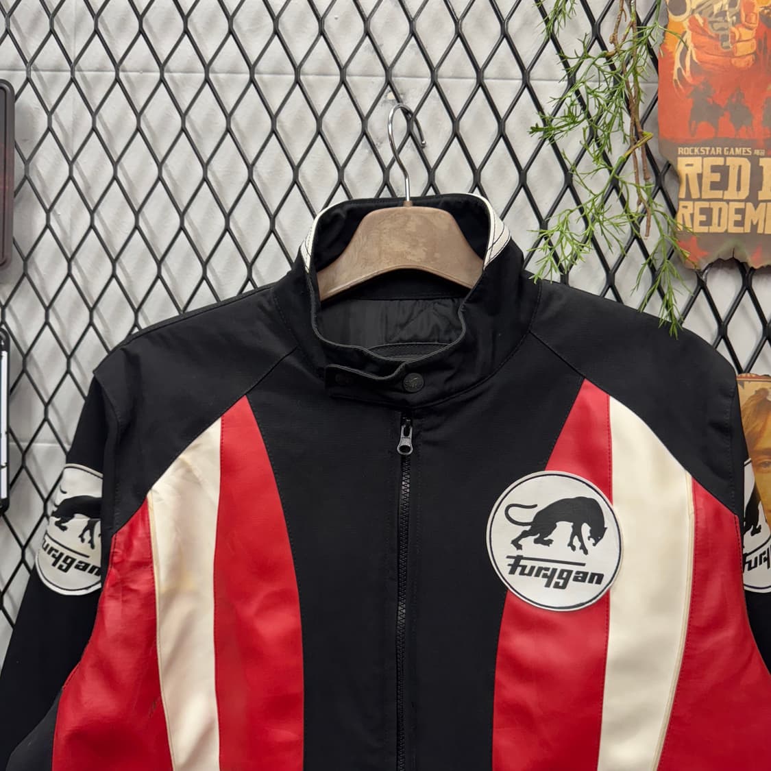 00s 백시큐리티 레이싱자켓 퓨리건 패치 로고 포인트 레드 블랙 상품이미지3