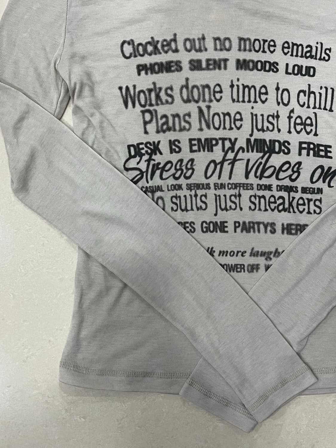 보헤미안서울 SMUDGED LETTERING T, BEIGE 상품이미지5