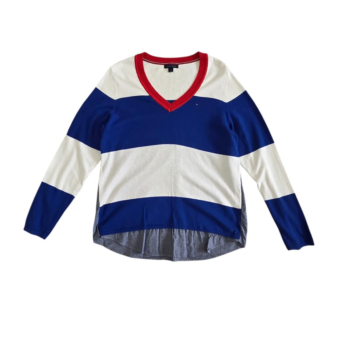 Tommy Hilfiger 타미 힐피거 브이넥 레이어드 니트  상품이미지1