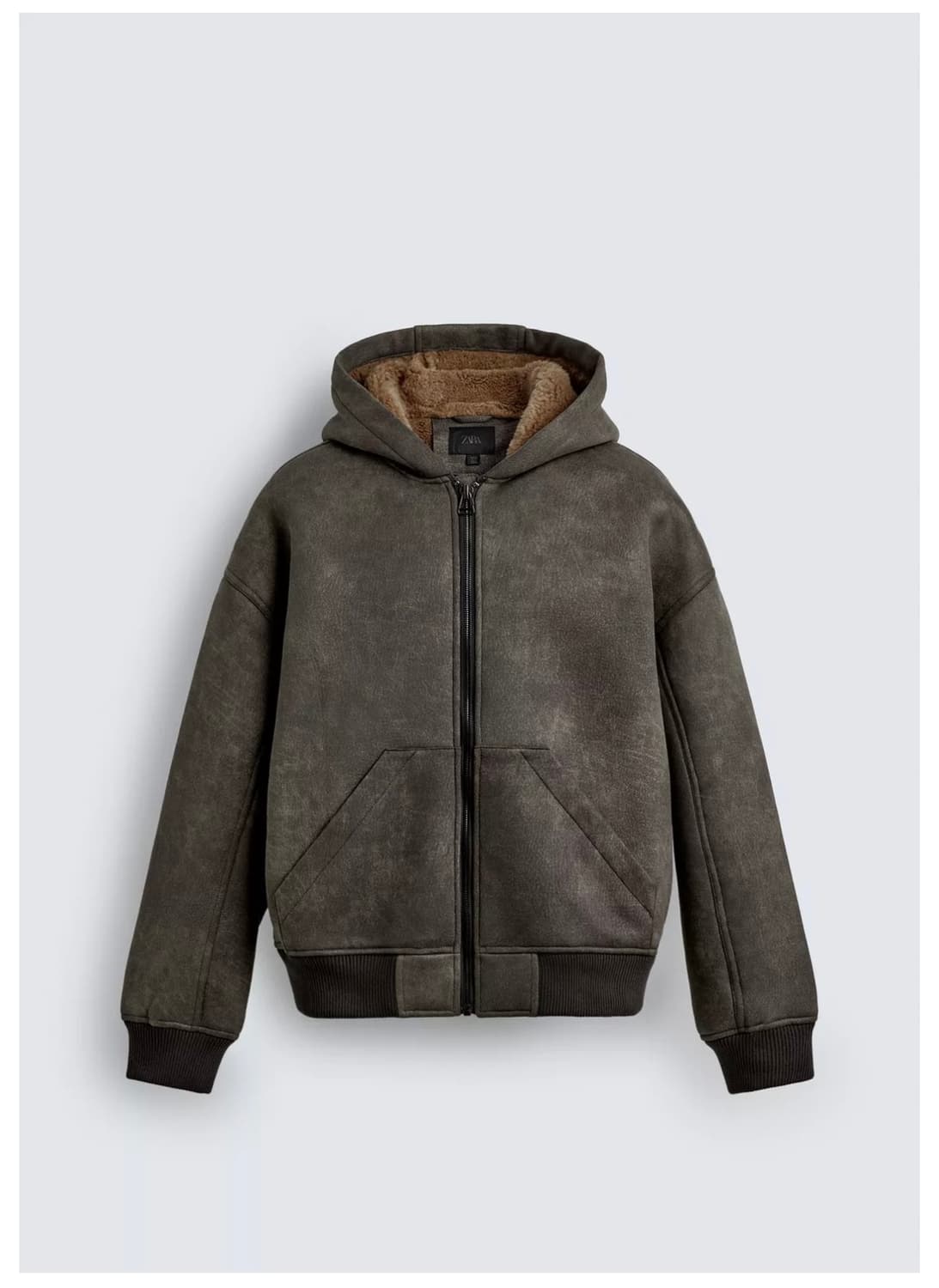 [ZARA] 워싱 후드 블루종 점퍼 (크롭핏) 상품이미지4