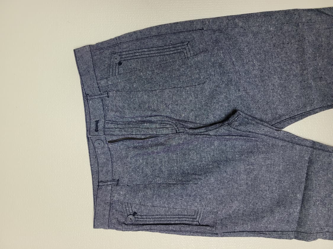 카이아크만 남자 샴브레이 슬랙스 32 네이비 상품이미지4