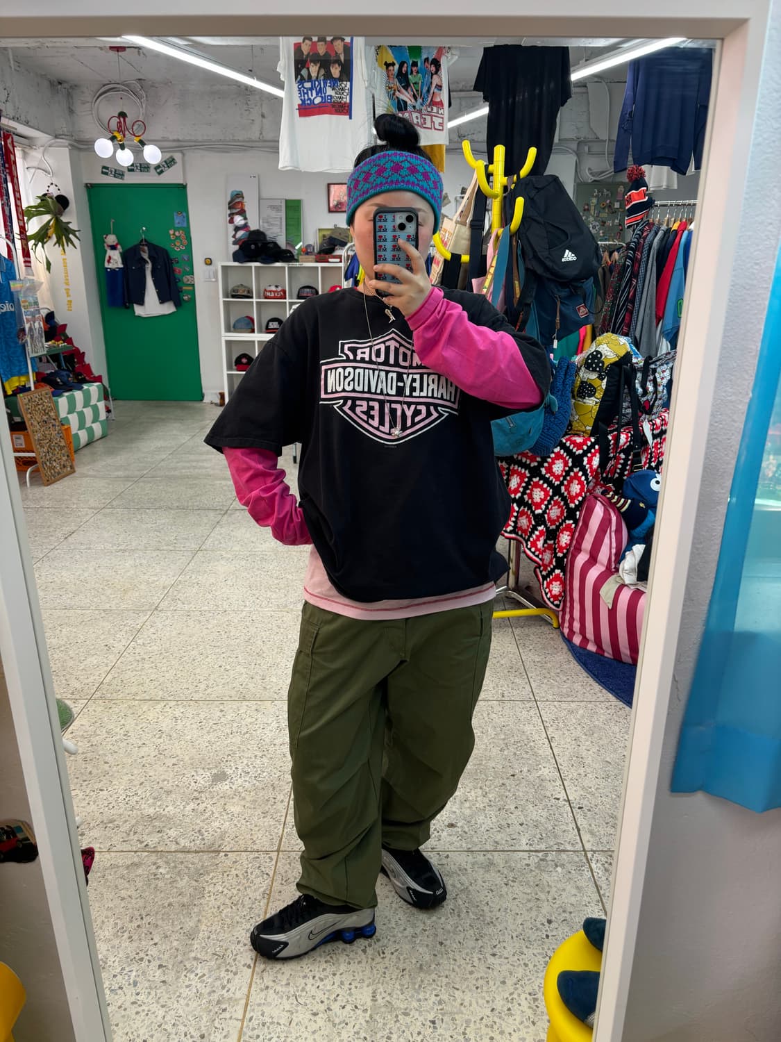 Vintage Pink Point Harley Davidson T Shi 상품이미지8