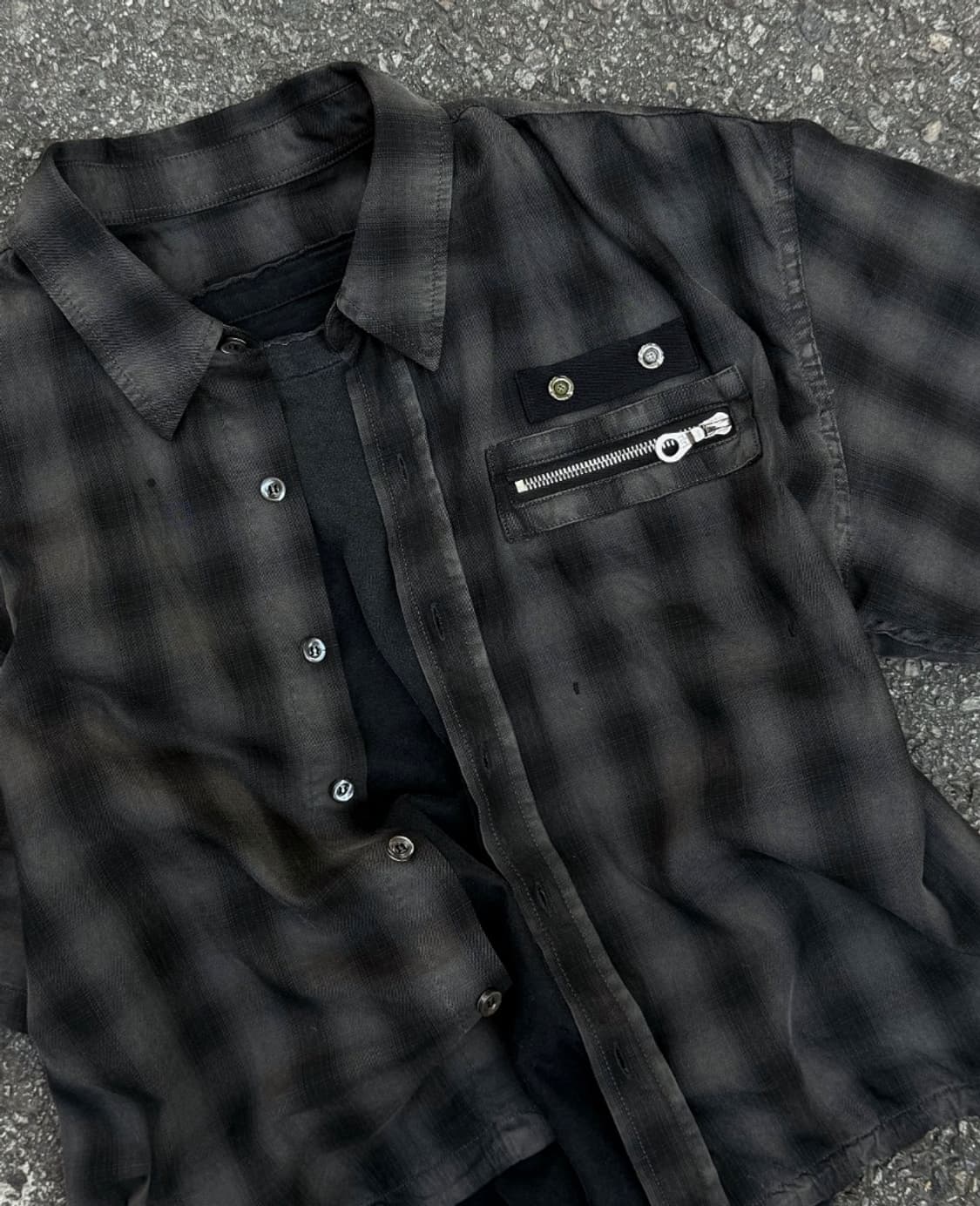 POG MA-1 Check Half Shirt 상품이미지1