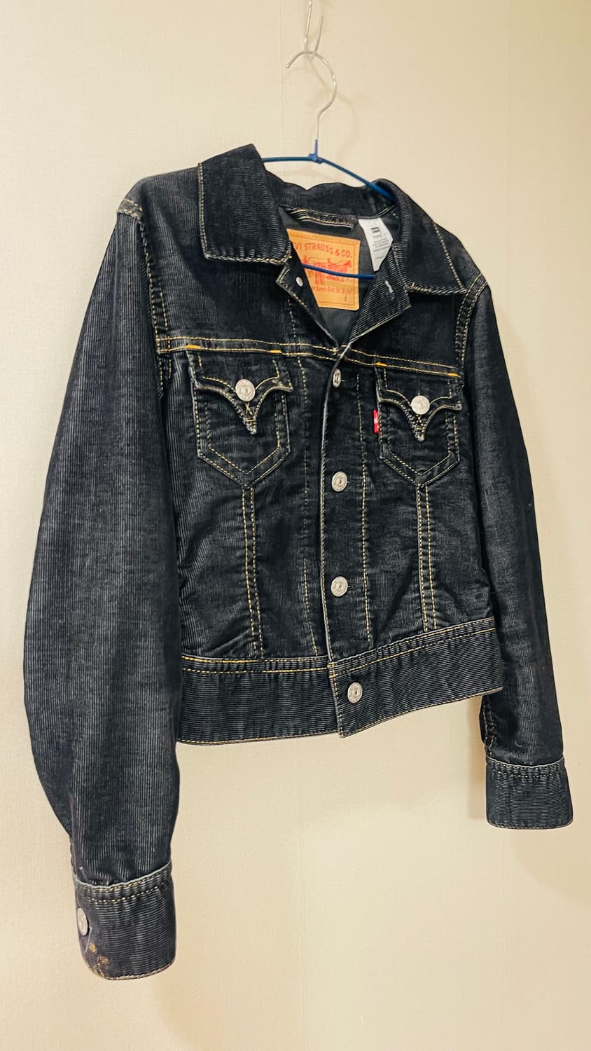 리바이스 Type1 아이코닉 블랙 코듀로이 골덴 트러커 자켓 실착 1회 상품이미지2