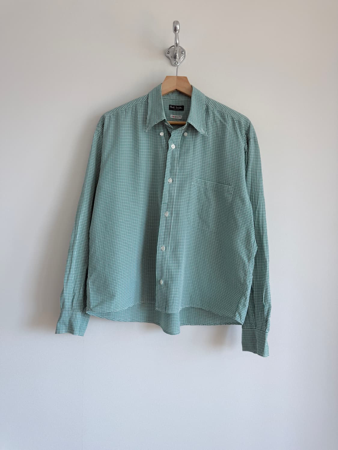 폴스미스(Paul smith) 깅엄체크 셔츠(단추라인 부분 원단 손상) 상품이미지1