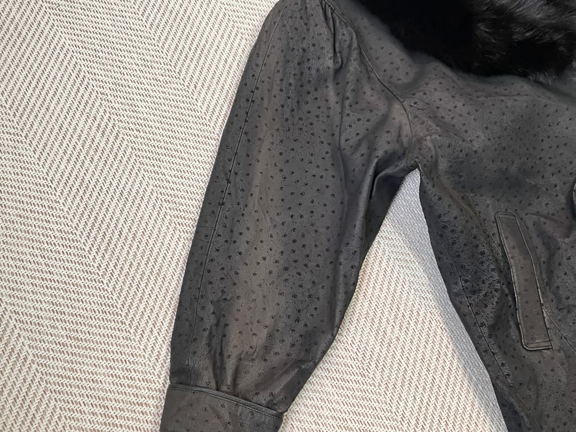 Georges 돈피 텍스처 위드 퍼카라 코트 J03352 상품이미지4