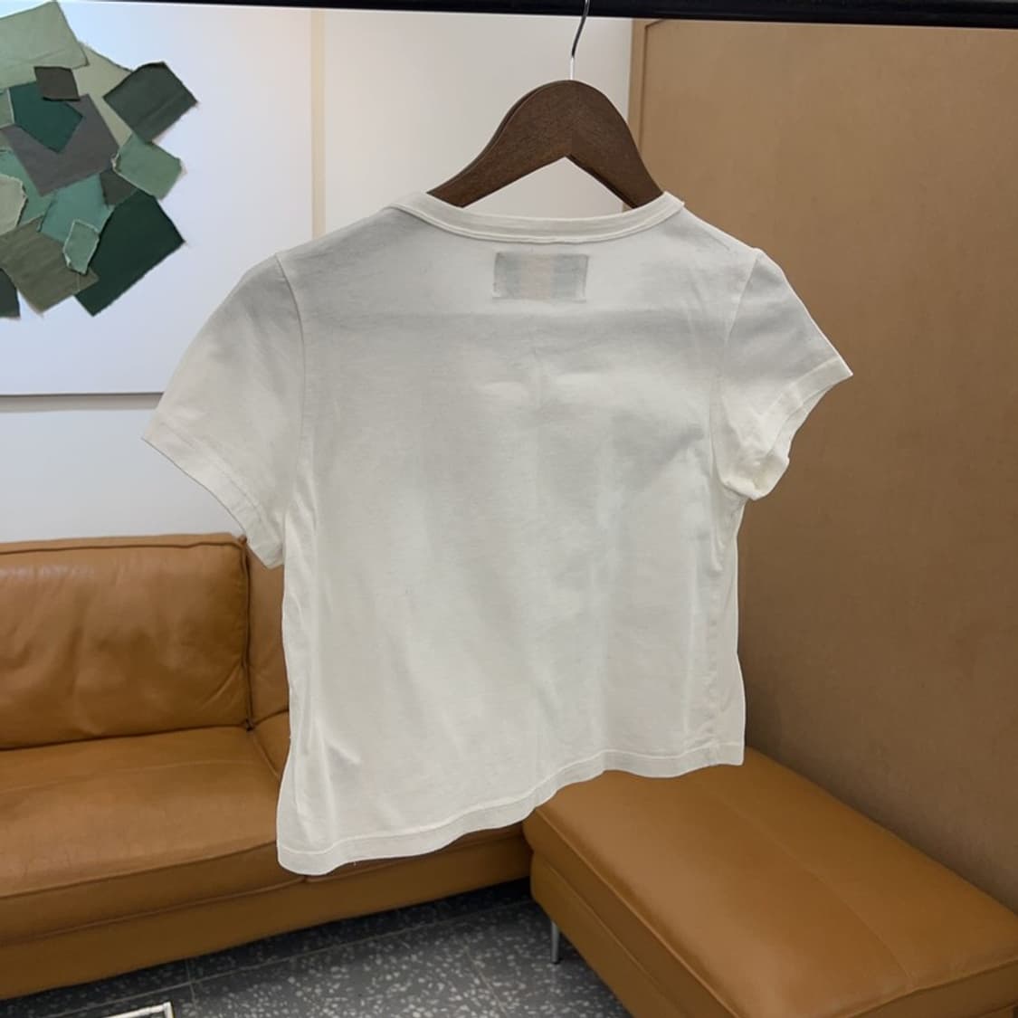마뗑킴 빅로고 프린팅 크롭 반팔티 85 C05186  상품이미지2