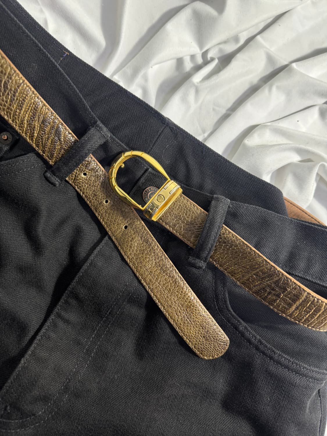 Kaiyo 오스트리치 레더 벨트 상품이미지4