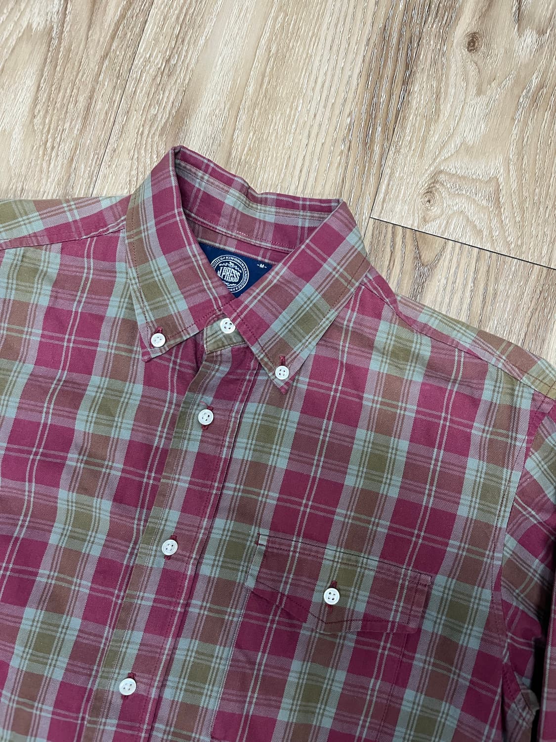 제이프레스 포켓 체크셔츠 M 상품이미지2