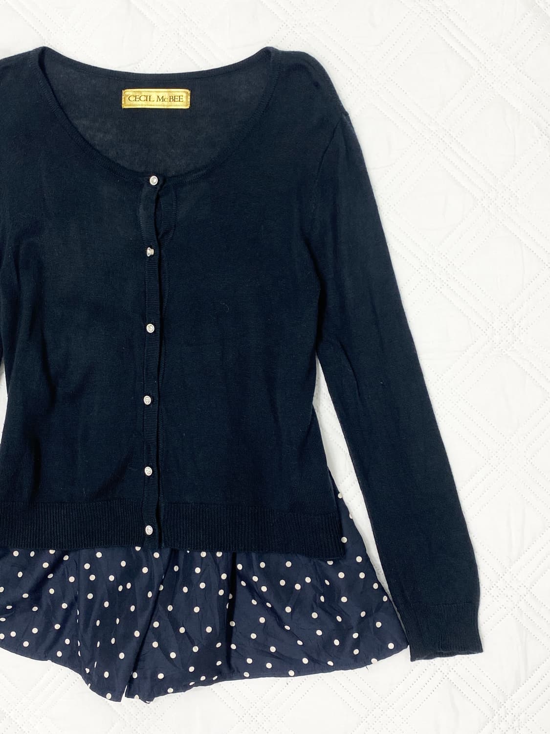 ꒰ঌ 세실맥비 네이비 로걀 가디건 ໒꒱ 상품이미지2