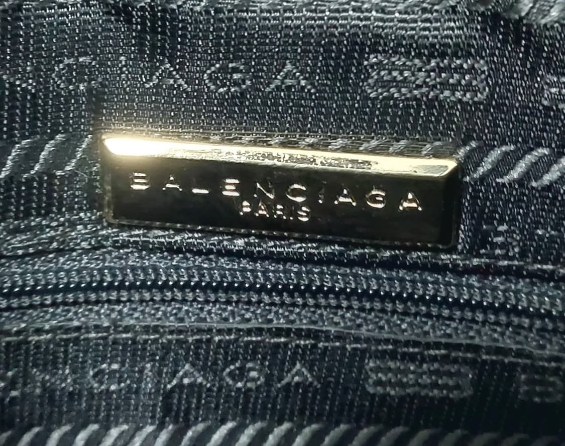 발렌시아가 BB로고 사피아노 버건디 토트백 (정품) 상품이미지8