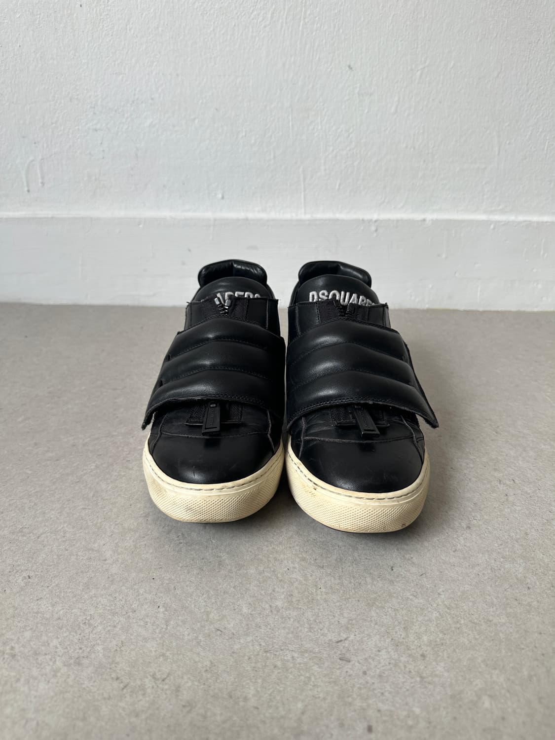 디스퀘어드 블랙푸퍼 레더 지퍼 스니커즈 상품이미지2