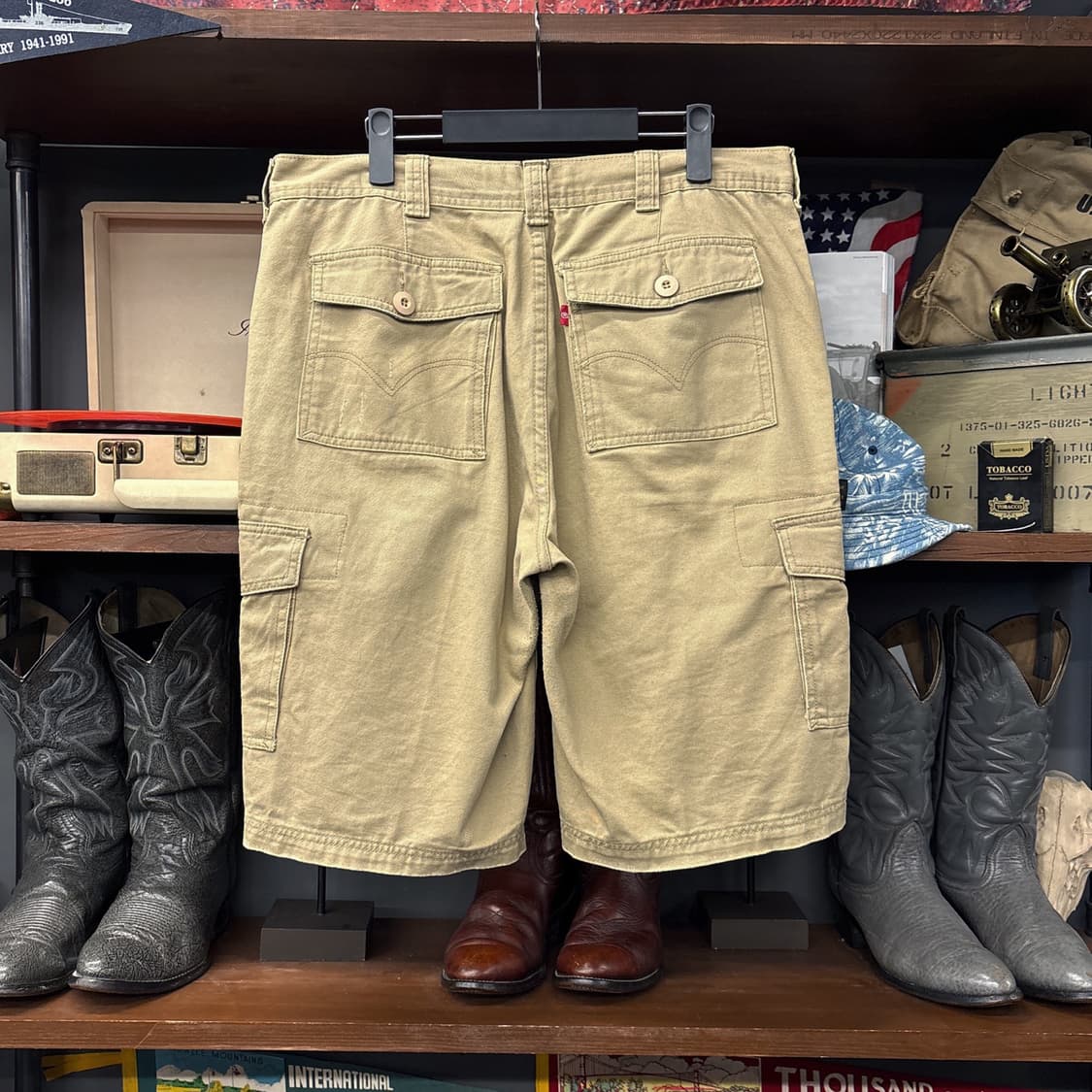 00s 리바이스 블랭크R탭 루즈 스트레이트 카고 하프팬츠 N1113   상품이미지2