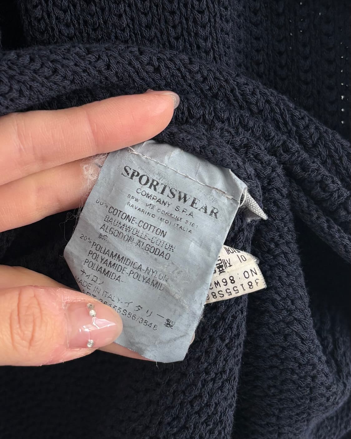 Stone-Island 스톤 아일랜드 90‘s 와펜 네이비 니트 상품이미지7