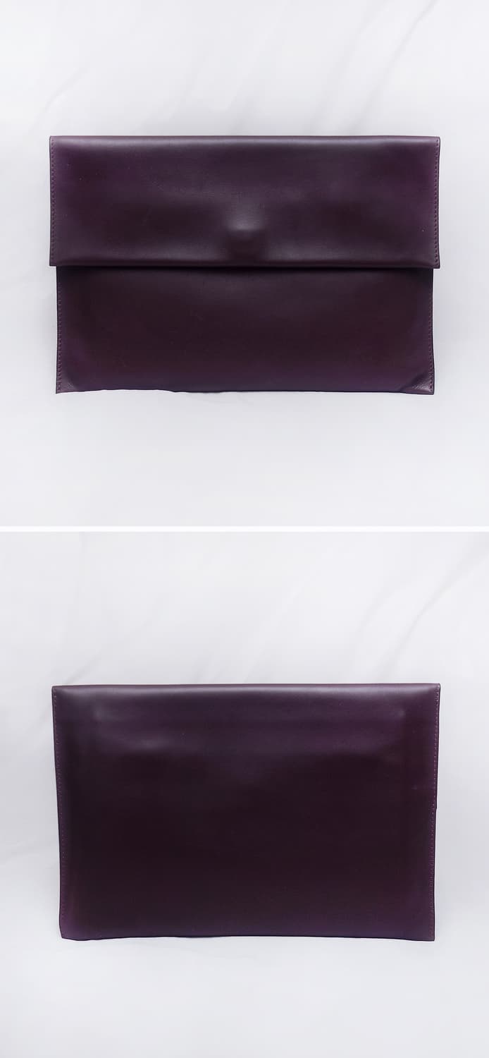 마르니 (MARNI) 버건디 나파레더 카프스킨 플랩 클러치백 상품이미지2