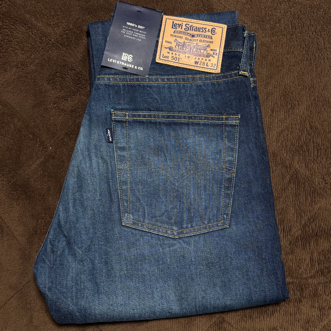 (새제품) 리바이스 블루탭 1980‘S 501 데님 팝니다. 상품이미지5