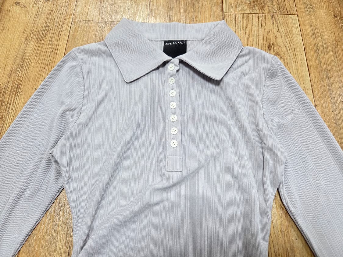 스컬프터(sculptor) 버튼 다운 벨소매 티셔츠 55 새상품 상품이미지5