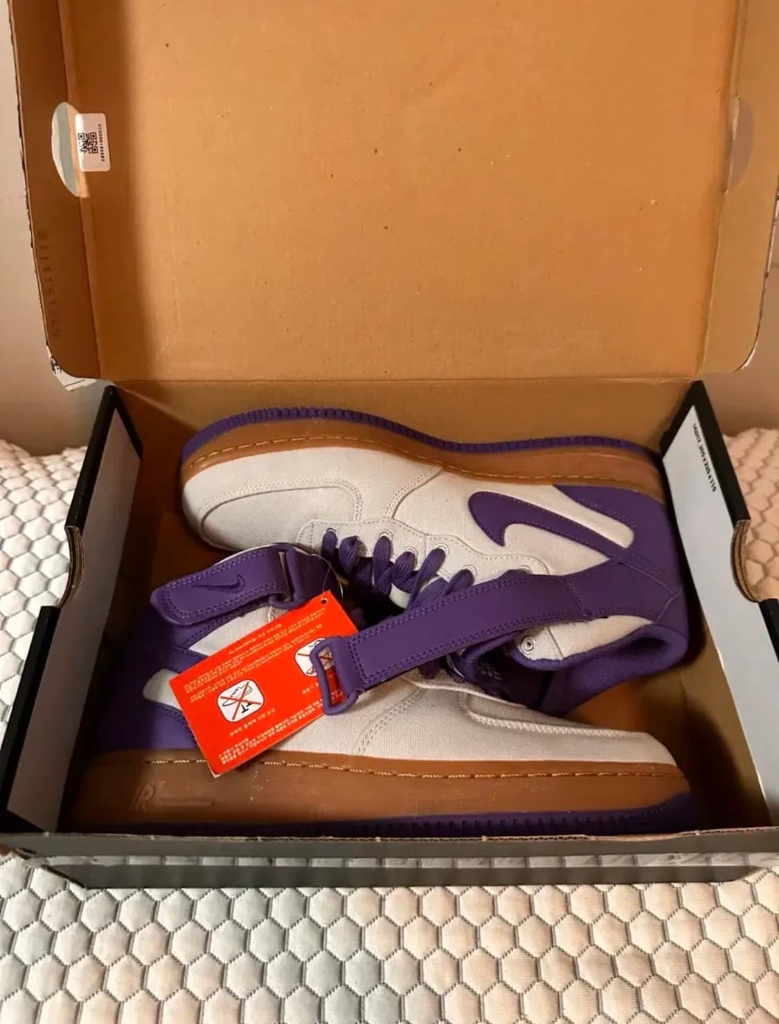 [260]나이키 에어포스 1 미드 '07 TXT 라이트 본 다크 아이리스 상품이미지3