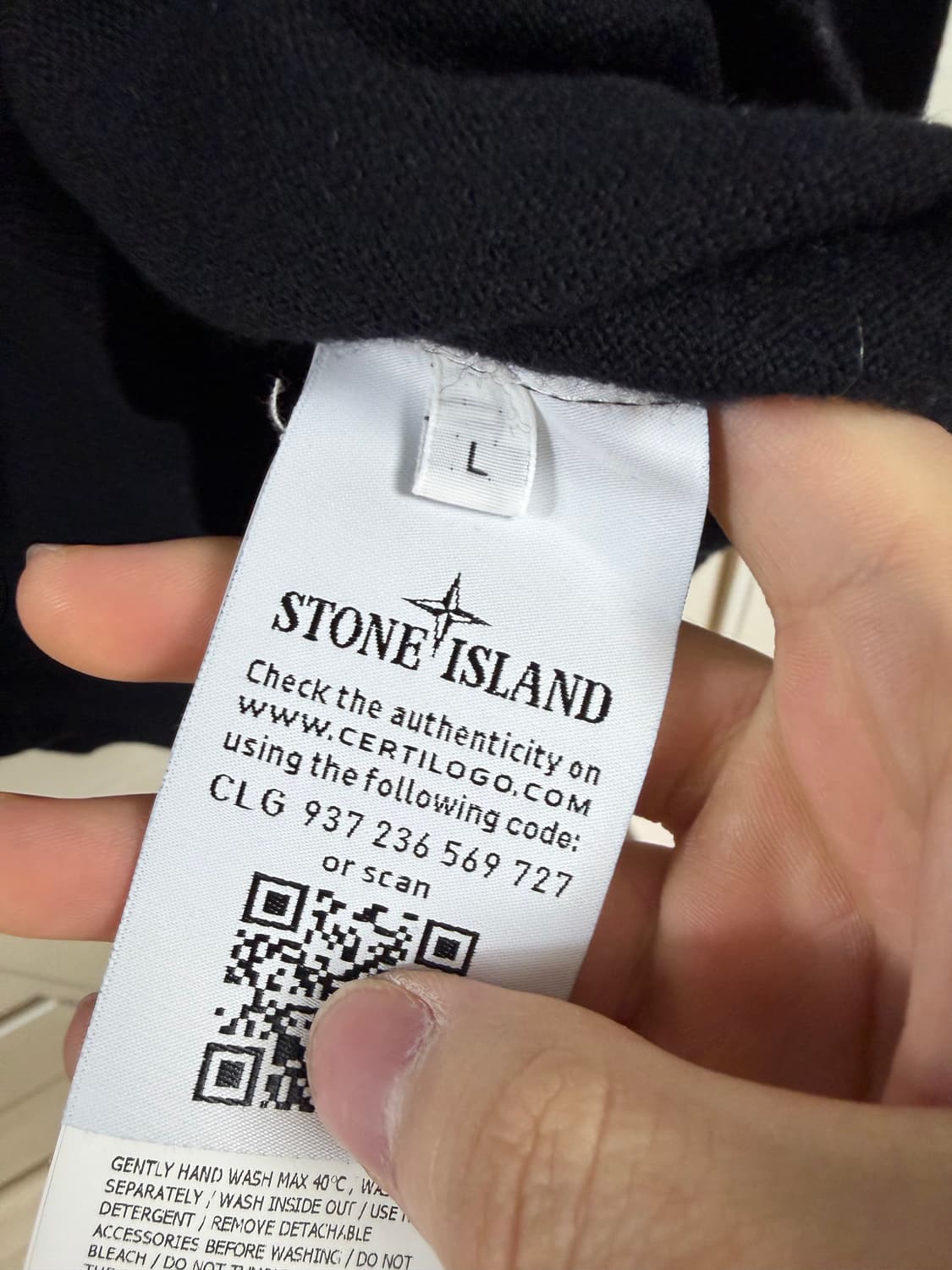 새상품급/스톤아일랜드 울니트 블랙 L 상품이미지5