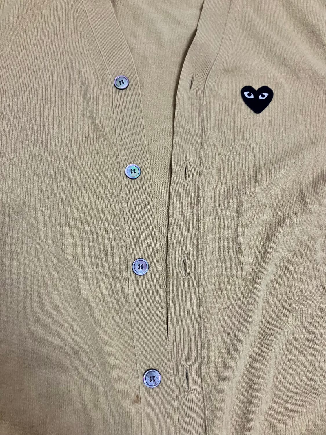 꼼데가르송 울 가디건 베이지 상품이미지6