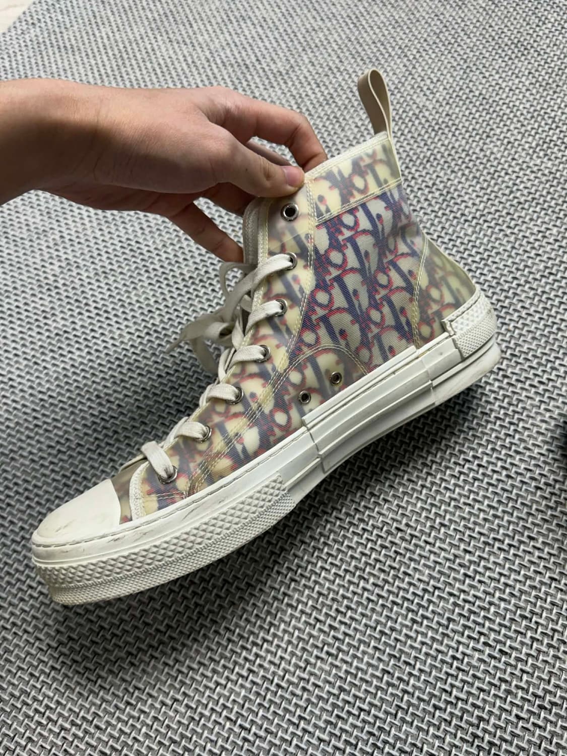 (한정판) 디올 오블리크 스니커즈 하이탑 상품이미지6