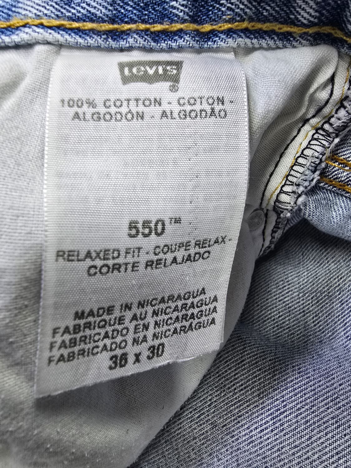 리바이스 550청바지 연청 데님 팬츠 (1832) 상품이미지5