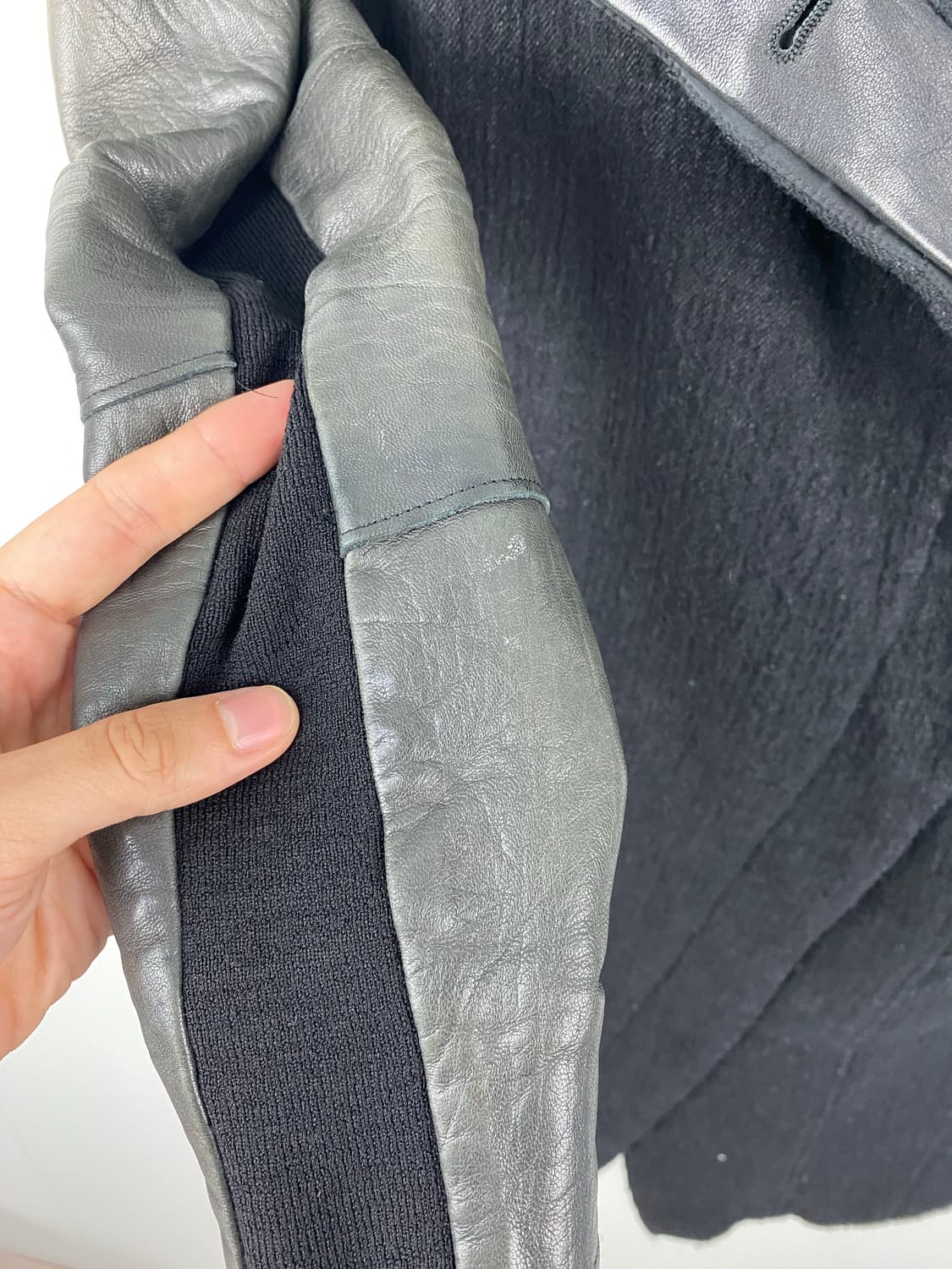 Helmut Lang 헬무트 랭 숄카라 레더 코트 자켓 S 상품이미지6