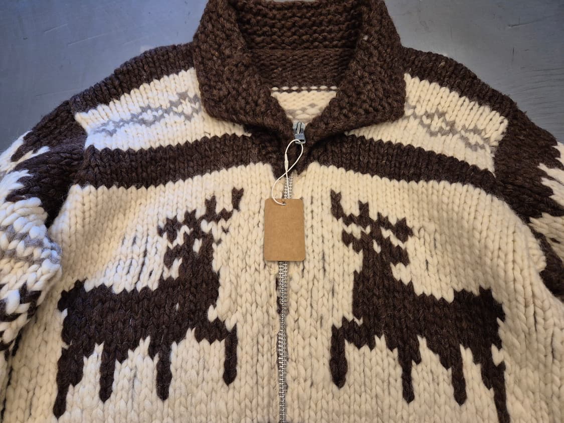 90s 헤비울 코위찬 짚업 상품이미지4