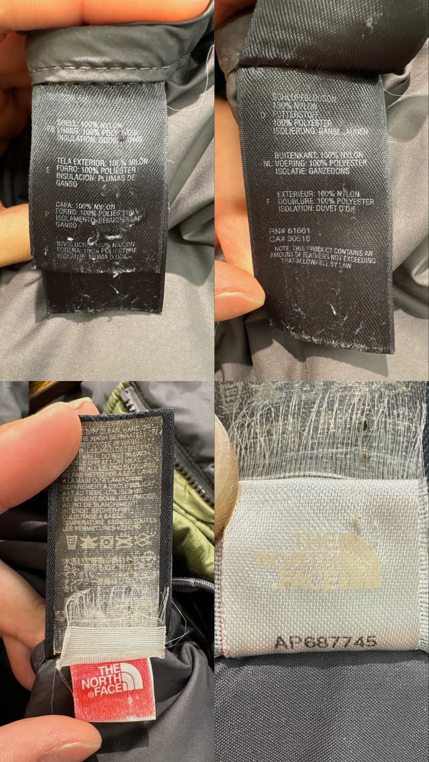 노스페이스 눕시 700 올리브 블랙 패딩 상품이미지9