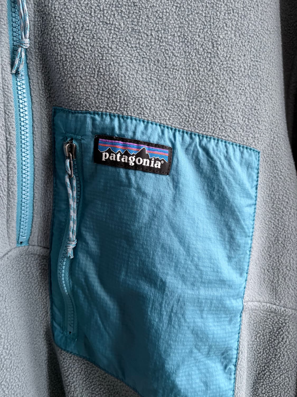 (XL) 파타고니아 마이크로디니 플리스 하프 집업 그레이 블루 상품이미지4