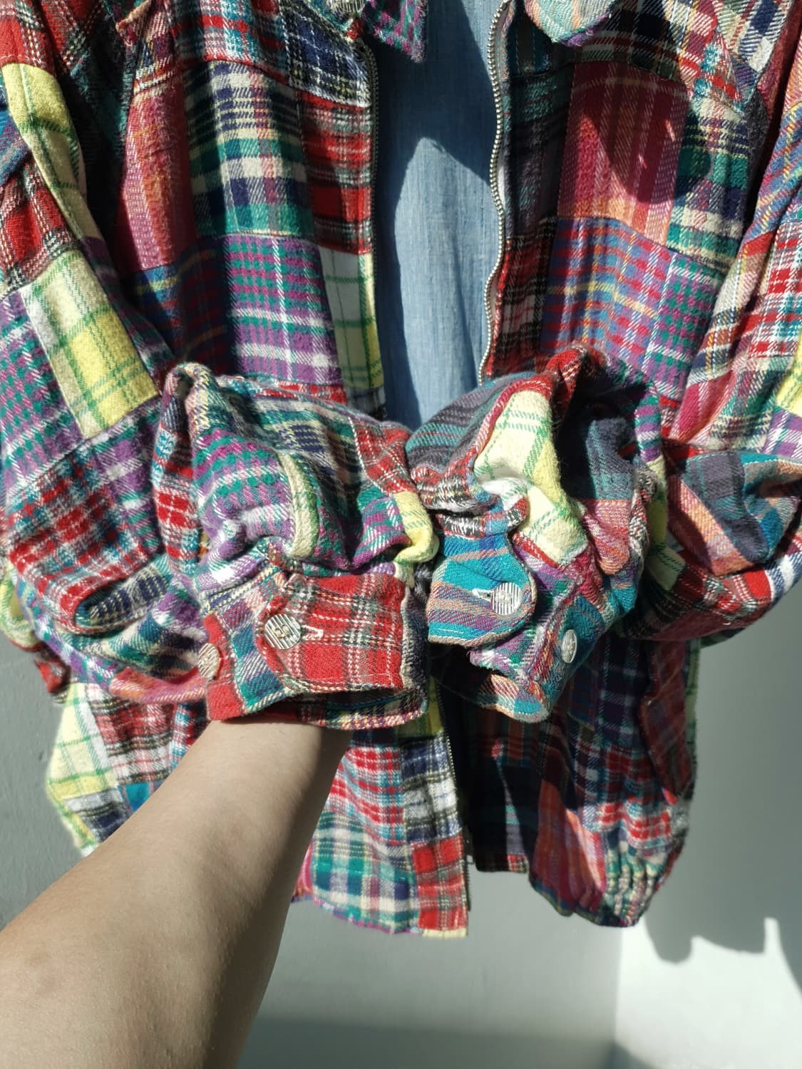 90s KEARNEYHOUSE patchwork harrington jk 상품이미지6