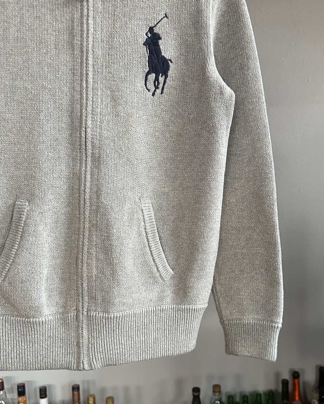 [S]폴로 랄프로렌 빅포니 그레이 니트 집업 상품이미지3