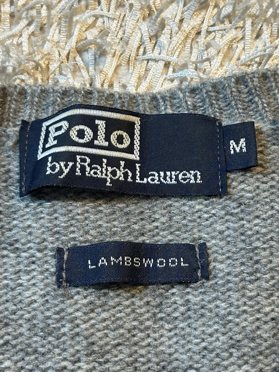 폴로 랄프로렌 버건디포니 램스울 라운드넥 니트 그레이 상품이미지4