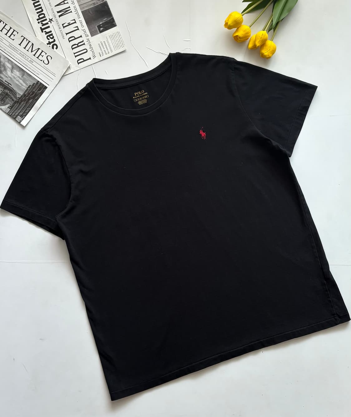 Polo 폴로랄프로렌 라운드 블랙 반팔티 상품이미지1