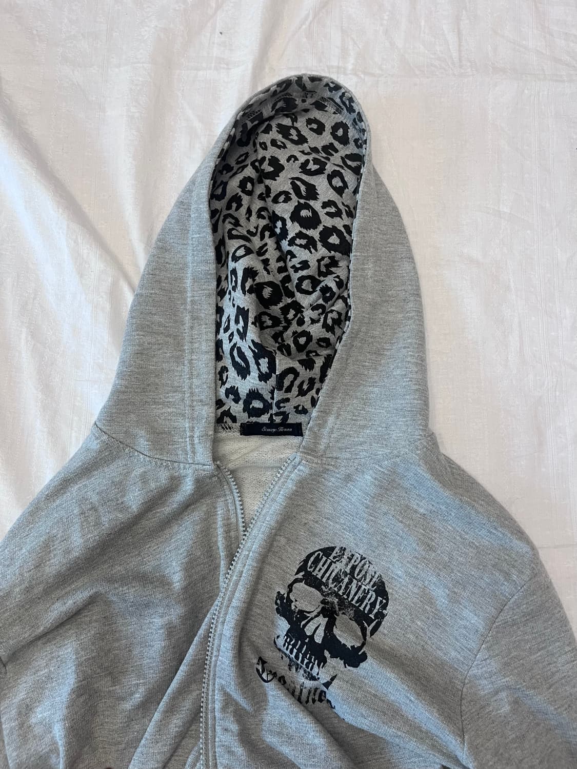 Leopard Cross print Hoodie zip up 상품이미지2