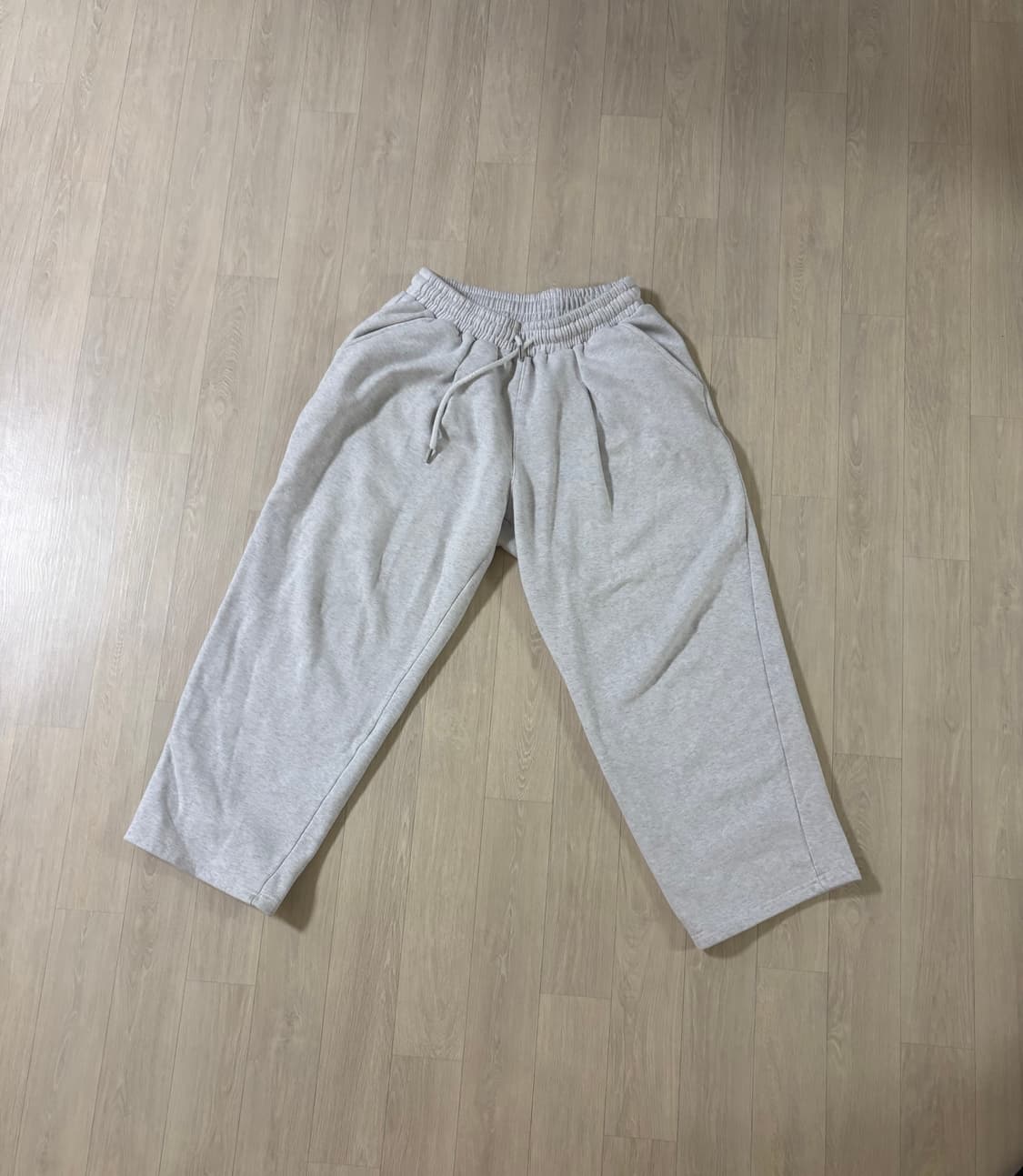 데일리 백멜란지 와이드 트레이닝 팬츠 상품이미지1