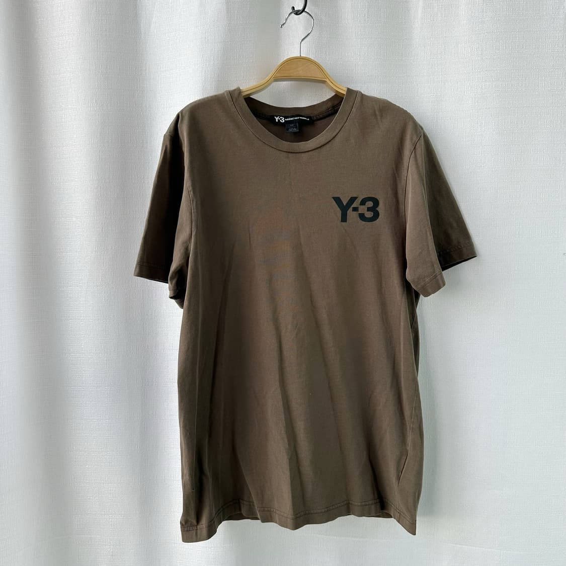 Y-3 아디다스 x 요지야마모토 로고 반팔 티셔츠 브라운 S 상품이미지1