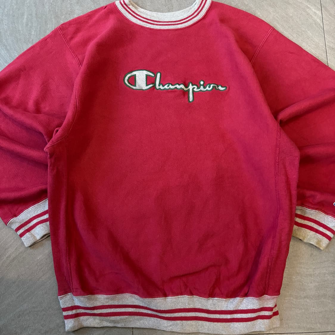90년대 미국 생산 챔피온 리버스위브 버건디 스웻셔츠 상품이미지4