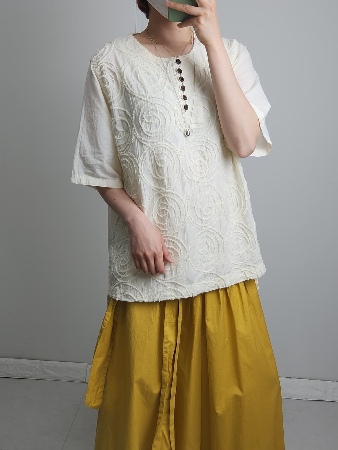 로프 라인 블라우스 상품이미지5