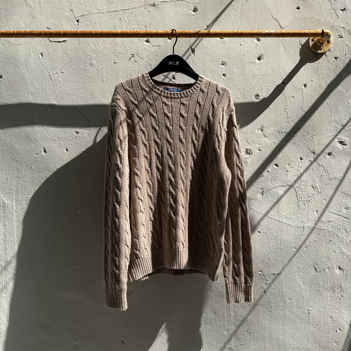 폴로 꽈배기 코튼니트 상품이미지1