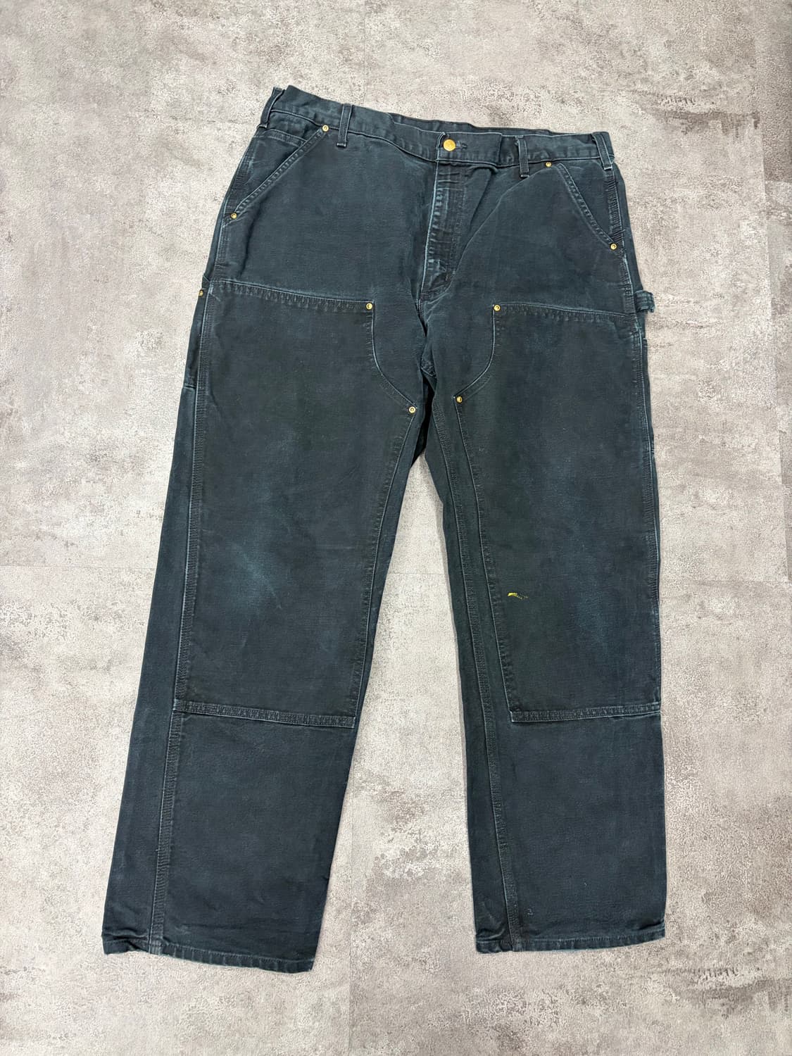 칼하트 더블니 blk 블랙 워크 팬츠 상품이미지2