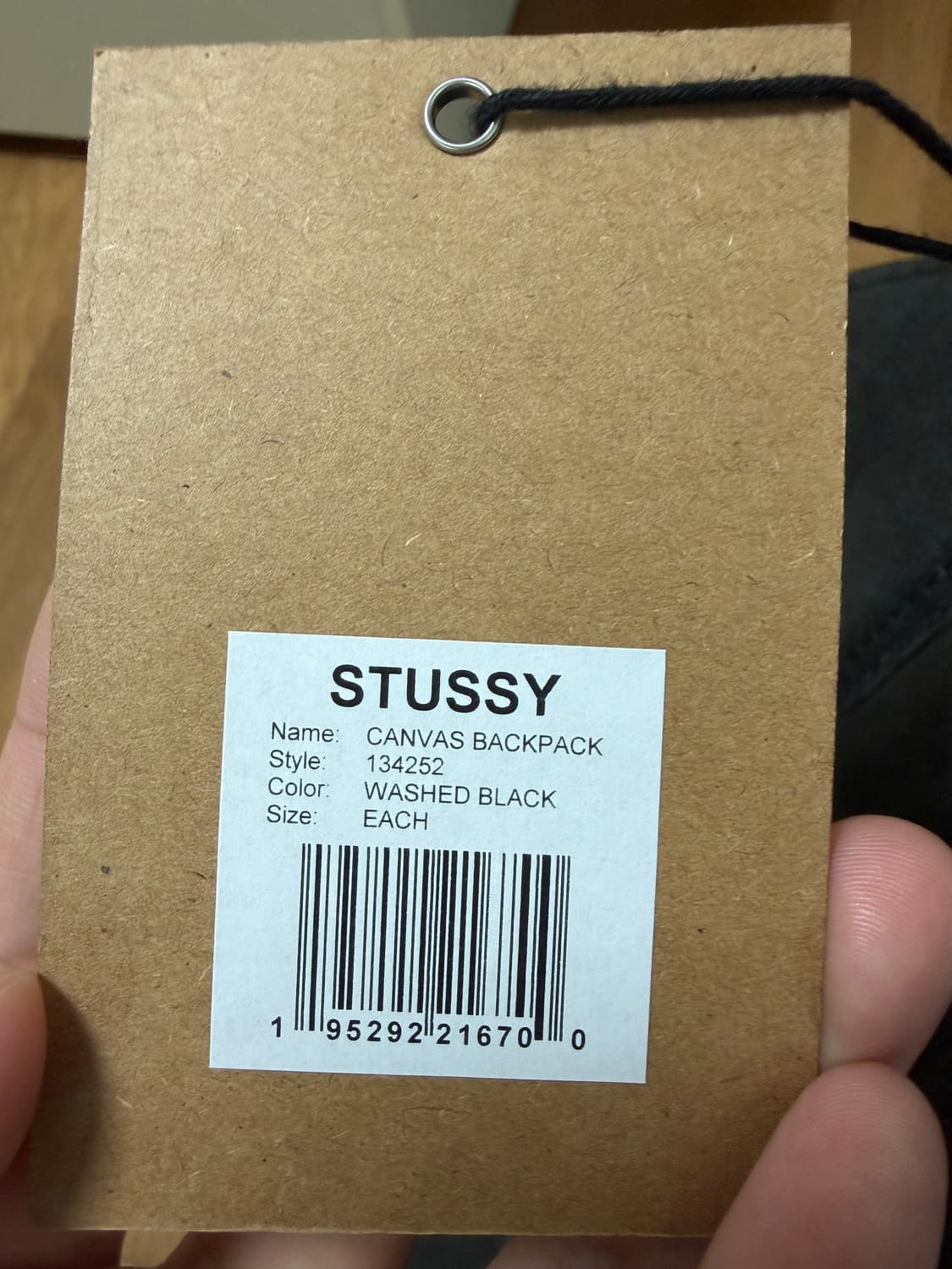 스투시 캔버스 백팩 워시드 블랙 상품이미지2