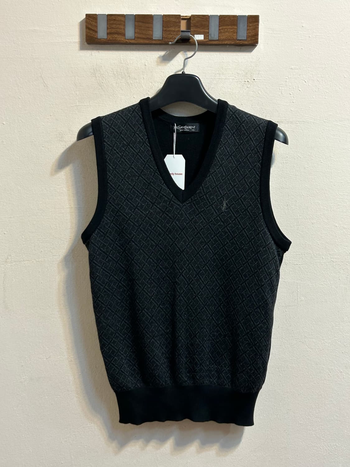 입생로랑 빈티지 패턴 니트 베스트 상품이미지1