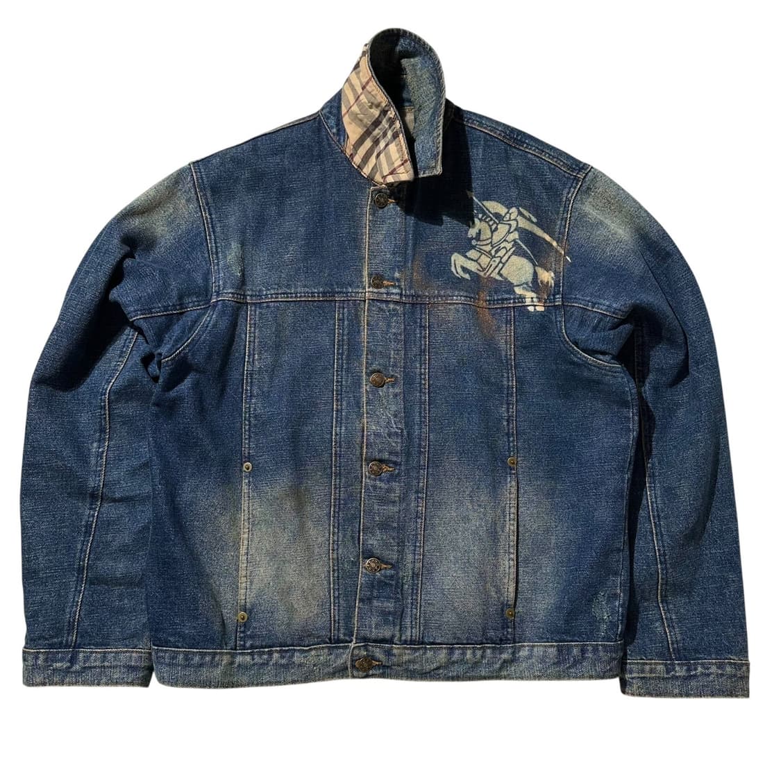 하이드로겐 버버리 패러디 데님 트러커 자켓 상품이미지1